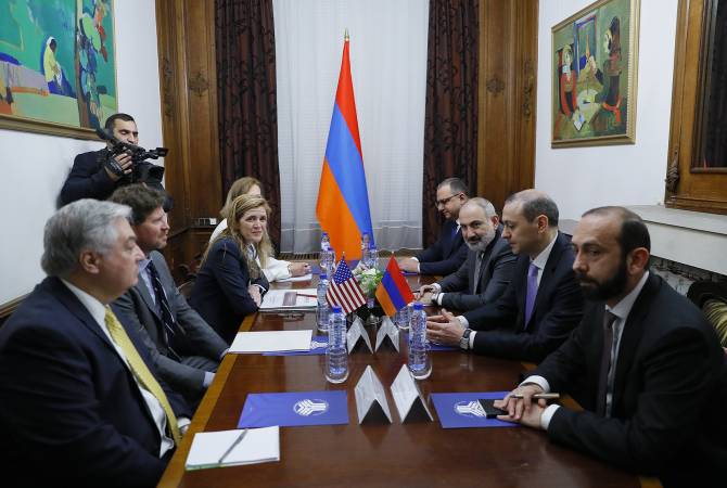 Nikol Pashinyan and Samantha Power meet in Brussels
