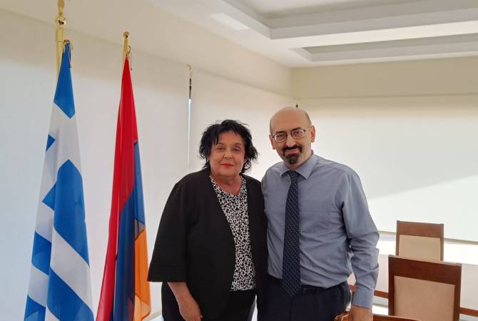  Посол Армении и депутат парламента Греции обсудили вопросы региональной 
безопасности  