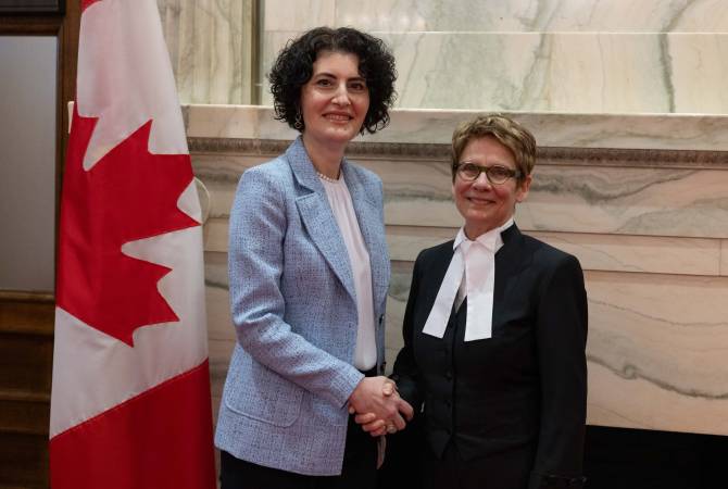 Embajadora de Armenia en Canadá se reunió con la presidenta del Parlamento 
