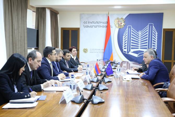 Էկոնոմիկայի նախարարն ու Հայաստանում ԵՄ պատվիրակության ղեկավարը 
քննարկել են ՀՀ-ԵՄ առևտրատնտեսական համագործակցության ընդլայնման 
հարցեր