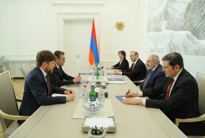 Le Premier ministre Pashinyan a reçu Brice Roquefeuil
 
