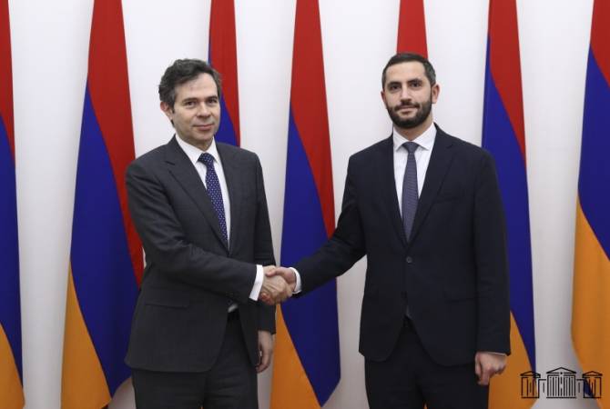 Ruben Rubinyan, Yunanistan'ın Ermenistan Büyükelçisini kabul etti