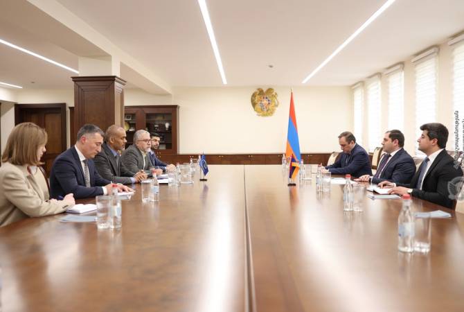 Suren Papikyan welcomed a delegation led by the Head of the Council of Europe Office in 
Yerevan