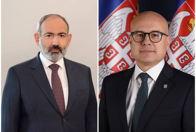 Le Premier ministre Pashinyan a adressé un message de félicitations au Premier ministre 
de la Serbie

