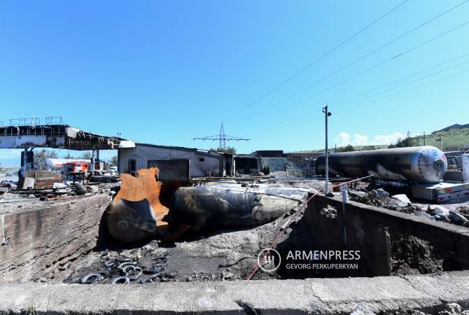 Երևան-Սևան ավտոճանապարհին գազալցակայանում պայթյունի հետևանքով բռնկված հրդեհը մարվել է