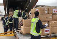 الطائرة الثانية التي تحمل كمية كبيرة من المساعدات والمعدات الطبية من الصين وصلت إلى أرمينيا