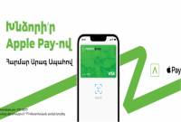 Ameriabank brings Apple Pay to customers: A safer, more secure and private way to pay with 
iPhone and Apple Watch