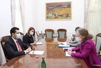 Le vice-Premier ministre a reçu la coordinatrice résidente par intérim de l'ONU en Arménie