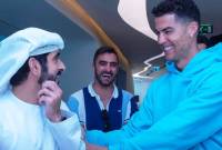 Cristiano Ronaldo wears hoodie of brand with Armenian name at meeting with UAE leaders