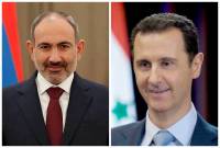 Премьер-министр РА направил поздравительное послание президенту Сирии в связи с 
Национальным праздником