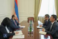Arayik Harutyunyan, Kazakistan'ın Ermenistan Büyükelçisi Bolat İmanbayev'i kabul etti