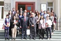 Artsakh Speaker of Parliament receives students of Armenian Foreign Ministry’s Diplomatic 
School