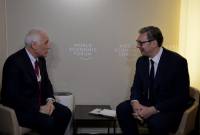 Rencontre des Présidents arménien et serbe dans le cadre du Forum de Davos