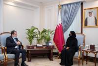 L'Ambassadeur d'Arménie au Qatar a discuté de la coopération entre les deux pays avec la Vice- 
présidente du Parlement  