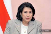 La Présidente de la Géorgie présente ses condoléances aux familles des victimes de l'explosion 
à Erevan