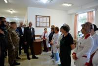 President Khachaturyan visits Sisian military hospital 