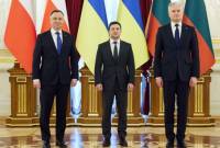Президент Украины договорился с президентами Польши и Литвы о поддержке 
Украины