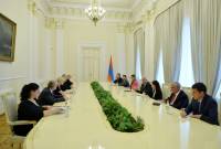 Le Président arménien a reçu une délégation conduite par le président de l'Assemblée 
nationale slovène