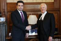 Le président de l'AN arménienne rencontre le président de la Chambre des Lords du 
Royaume-Uni