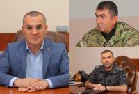 Le ministre d'État du Haut-Karabakh,le ministre de l'Intérieur et le chef du service de 
sécurité nationale en Arménie  