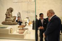 في ختام زيارته الرسمية لمصر رئيس الوزراء نيكول باشينيان يقوم بزيارة المتحف الوطني للحضارة 
المصرية