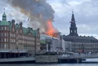 В здании биржи Копенгагена произошел пожар в помещении реставраторов