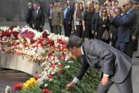 Belçika'nın Ermenistan Büyükelçisi, Ermeni Soykırımı'nın 109. yıldönümü anma törenine 
katıldı
