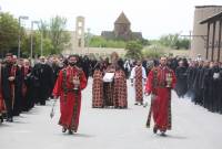 В Первопрестольном Святом Эчмиадзине состоялась церемония поминовения Святых 
мучеников Геноцида армян
