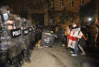 Թբիլիսիում «օտարերկրյա գործակալների» մասին օրենքի դեմ հանրահավաքն 
ուղեկցվել է բախումներով