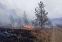 Несколько десятков домов и строений загорелись в Иркутской области РФ