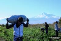 رشد شاخص تولید ناخالص سه ماهه اول حوزه های کشاورزی، جنگلداری و ماهیگیری جمهوری 
ارمنستان