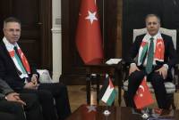 Թուրքիայի ներքին գործերի նախարարը հանդիպել է Թուրքիայում Պաղեստինի 
դեսպանի հետ 