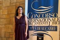 Սոպրանո Արփի Սինանյանը երկրորդ մրցանակով է վերադարձել Իտալիայում 
կայացած երաժշտական միջազգային մրցույթից