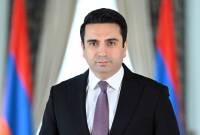 Alen Simonyan sends congratulatory message on Republic Day celebration
