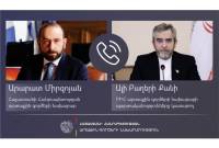 Ararat Mirzoyan y Ali Baqerí conversaron sobre la agenda regional y armenio-iraní
