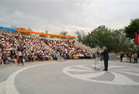 Никол Пашинян присутствовал на церемонии открытия амфитеатра в городе Веди 