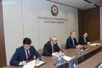 Louis Bono, Jeyhun Bayramov discuss the peace process between Yerevan and Baku