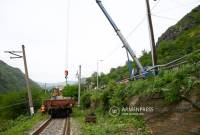 Russian partners undertaking extensive work to restore railway in disaster zone