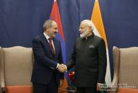 Pashinyan y Modi destacaron el desarrollo de la cooperación entre Armenia y la India