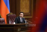 Alen Simonyan: Consejo de la Asamblea Nacional rechazará la moción de la oposición para 
convocar a sesión extraordinaria
