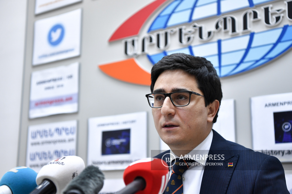 Armenia's representative before the ECHR and International Court of Justice Yeghishe Kirakosyan's news conference