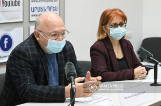 Press conference of Nune Pashayan, Head of Maternity and 
Children Healthcare Department of Ministry of Healthcare and 
Eduard Hambardzumyan, Head of the Armenian Association of 
Reproductive Medicine 