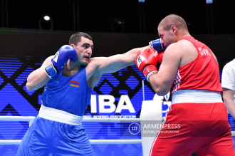 EUBC European Boxing Championships: Narek Manasyan 
scores technical knockout in preliminaries 