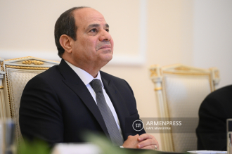 Armenian President describes Egyptian counterpart’s visit as “historic event”, meeting 
between delegations underway 