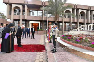 الرئيس فاهاكن خاتشاتوريان يزور مطرانية الأرمن في بغداد
ضمن زيارته الرسمية للعراق