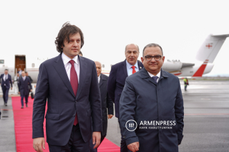 Le Premier ministre géorgien Irakli Kobakhidze est arrivé à 
Erevan