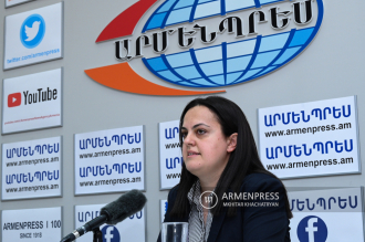 Conférence de presse de la directrice du Musée-Institut du 
Génocide Arménien, Edita Gzoyan