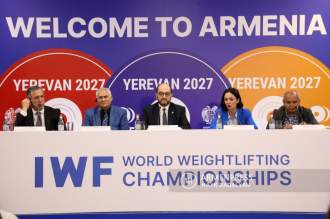 Conférence de presse sur les Championnats du monde 
d'haltérophilie 2027 qui se tiendra à Erevan