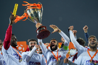 Match entre Chirak et Pyunik du Championnat de football de 
l'Arménie 