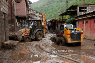 Восстановительные работы в городе Алаверди